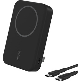 Belkin BoostCharge Pro Powerbank 10000mAh з Qi2 та MagSafe, з вбудованим підсвічуванням, чорний. Сумісний з iPhone 17, iPhone Air, iPhone 16, 15, 14, Pixel та ін.