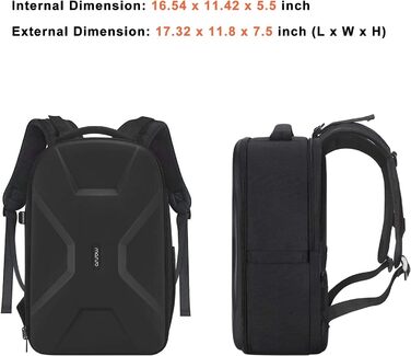 MOSISO Рюкзак для камери, DSLR/SLR/беззеркальна фототехніка, 15-16 дюймів, водонепроникний, з відділенням для штатива та ноутбука, сумісний з Canon/Nikon/Sony, чорний