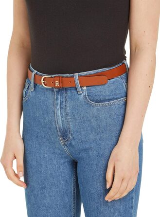 Ремінь жіночий Tommy Hilfiger Essential Effortless 2.5 шкіряний коричневий (Tan) 70