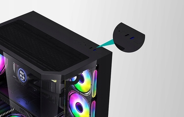 Корпус для ПК DarkFlash FT418 Pro ATX Midi Tower, 7 aRGB вентиляторів