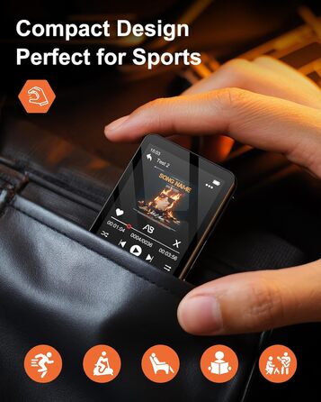 MP3 плеєр Hi-Res 64GB з Bluetooth 5.3, DSD DAC, підтримкою FLAC, 2.8