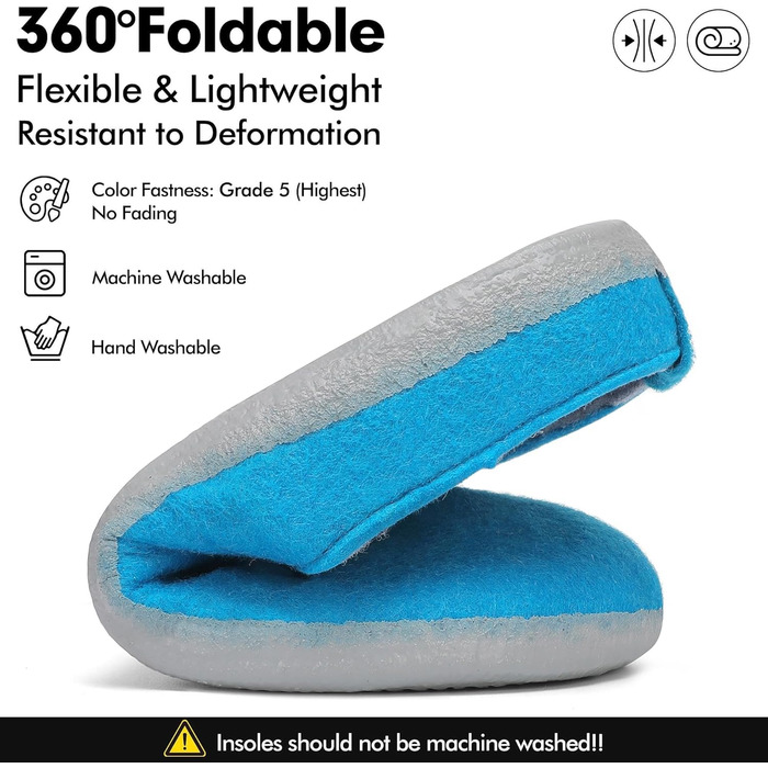 Тапочки халатні зимові Mishansha з фетру для жінок та чоловіків, розмір 36-48 (38 EU), темно-синій