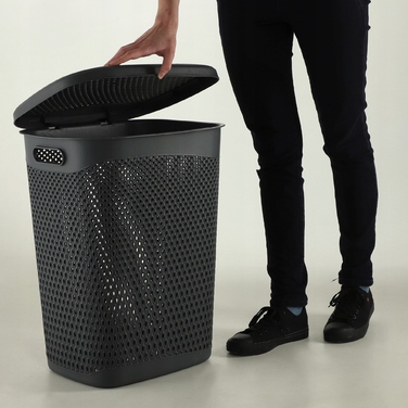 Кошик для білизни KADAX з кришкою, 55 л, сірий