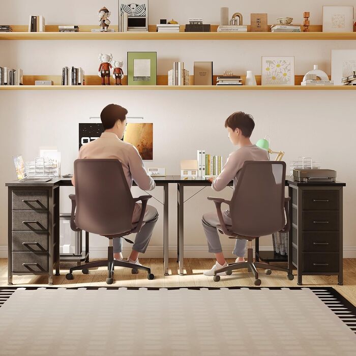 Комп'ютерний стіл кутовий Coleshome 100x70 см з 4 шухлядами, чорний