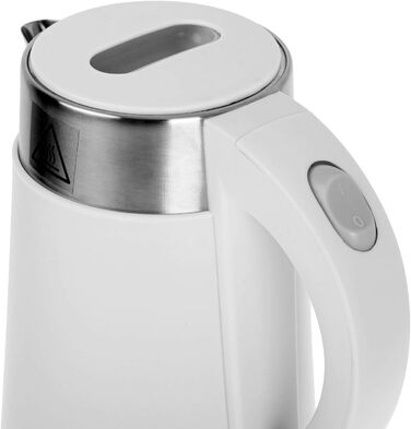 Електричний чайник Adler 0.6 л - компактний, бездротовий, з нержавіючої сталі, для кемпінгу та подорожей, ідеальний для літніх людей