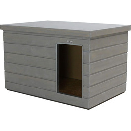 Будка для собак Sauerland, графіт/платиновий колір, середня, ізольована, товстий шар, для вулиці