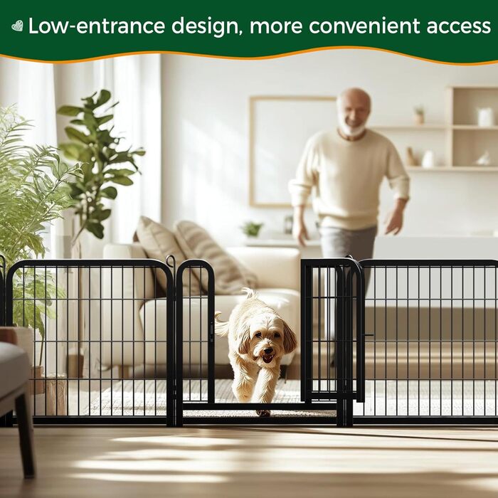 Лягу для цуценят Yaheetech, 12 секцій, 63 см, з 2 дверцятами, автоматичним замком, розкладний, для дому та саду