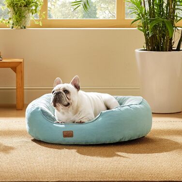 BEDSURE Cat Bed Washable - Cat Bed - 63x53x20cm Cat Bed with Reversible Inner Cushion Cat Sleeping Place for Cats or Small Dogs (Washed Blue, L 63 x W 53 x H 20 cm)