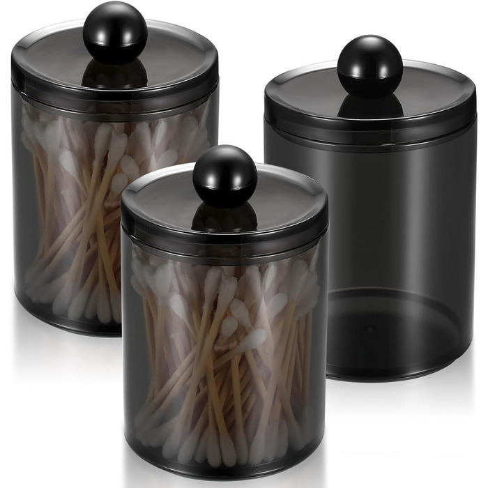 Контейнер для ватних паличок та дисків, органайзер для косметики з нержавіючою сталлю