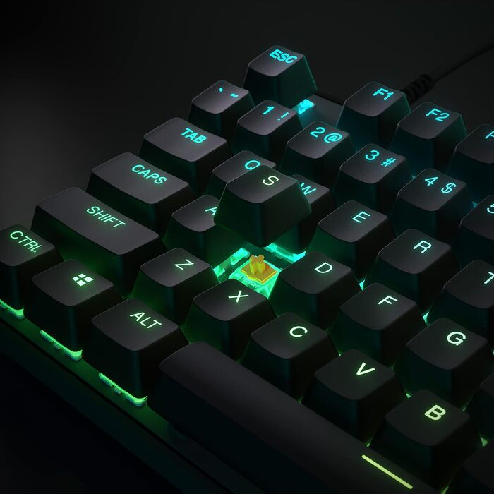 SteelSeries Apex 7 - Механічна ігрова клавіатура з OLED дисплеєм - QWERTZ (оптичні перемикачі, TKL, американська клавіатура)
