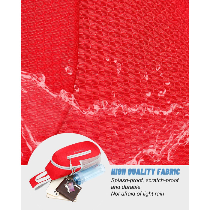 Сумка через плече Brusttasche для чоловіків та жінок, легка водонепроникна сумка через плече для подорожей, прогулянок, активного відпочинку, спорту. Червона