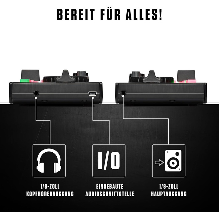 DJ контролер Numark DJ2GO2 Touch: 2-канальний, компактний, з мікшером та аудіоінтерфейсом, Serato Lite