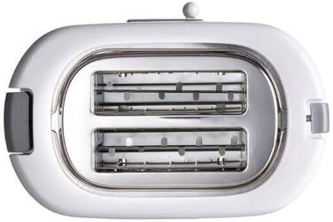 Тостер Ariete 159 Toastime з 2-ма відділеннями, з пружинним захватом, розморожування та підігріву, 700 Вт, нержавіюча сталь, білий