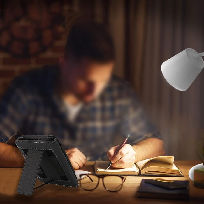 Чохол для Kindle 11-го покоління (2024/2022) WALNEW: захисна обкладинка з підставкою, двома петлями та авто-сном/пробудженням (Чорний)