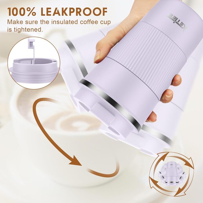 Термокружка KETIEE 510мл, з подвійними стінками, для кави та чаю, зелений колір