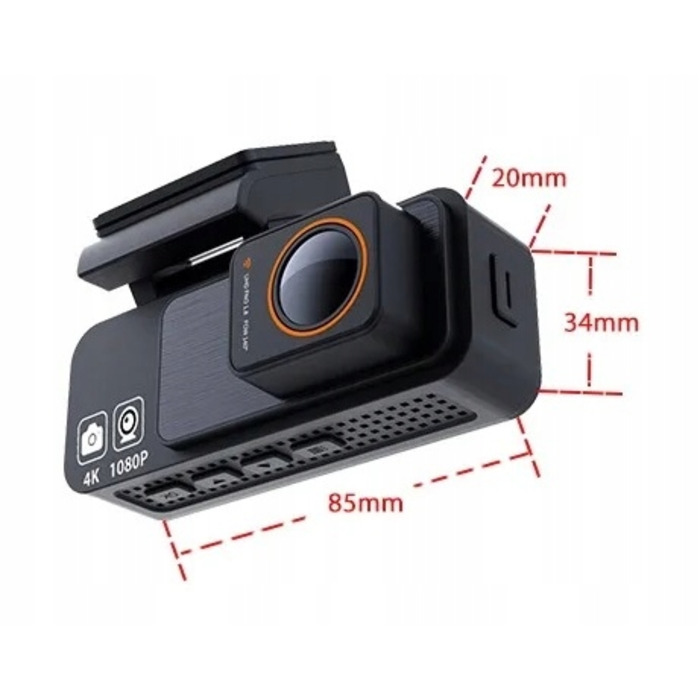 Автомобільний відеореєстратор Fastcam M9 4K UHD з Wi-Fi, кутом огляду 170° та задньою камерою