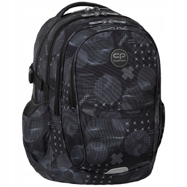 Шкільний рюкзак CoolPack багатокомпортний, чорний, 29 л, з відділенням для ноутбука