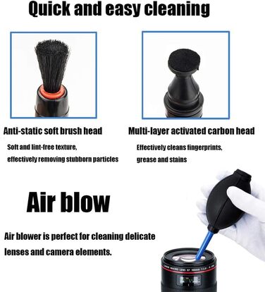 Набір для чищення фотоапарата: стік, мікрофібра, пляшечка, для DSLR, смартфона, ПК