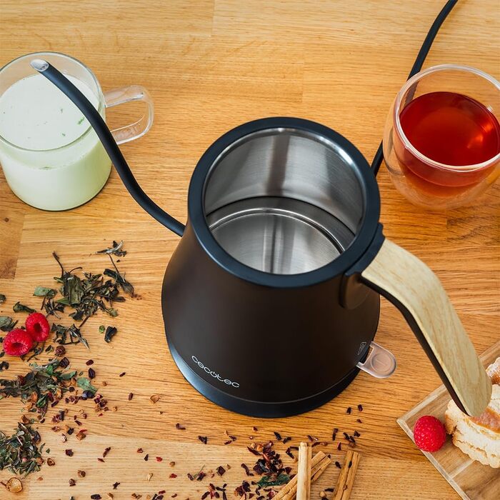 Електричний чайник Cecotec Thermosense 500 Schwan, 1 л, 1200 Вт, антинакипний фільтр, BPA Free, поворотний підставка, дизайн у формі лебедя