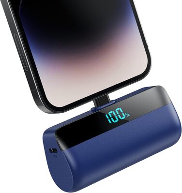 Power Bank Feob Mini 5200mAh 20W PD, блакитний: Швидка зарядка для iPhone 14/13/12/11/XS/XR/8/7/6