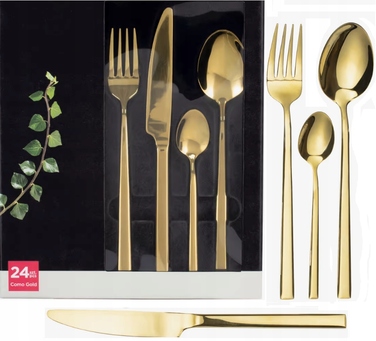 Набір столових приборів Ambition Como, 24 предмети, золотисті