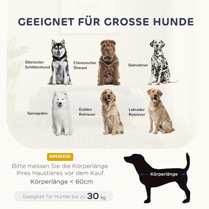 Диван-ліжко для собак PawHut з підлокотником, на дерев'яних ніжках, 96 x 66 x 24 см, темно-сірий