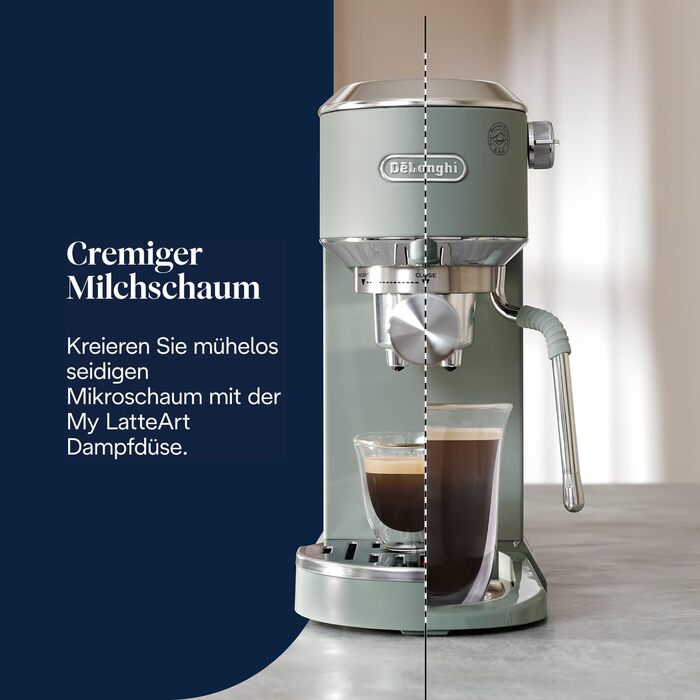 Еспресо-кавоварка De'Longhi Style EC 685.B Dedica 2025: компактна, з професійним капучинатором, для кави та ESE Pads