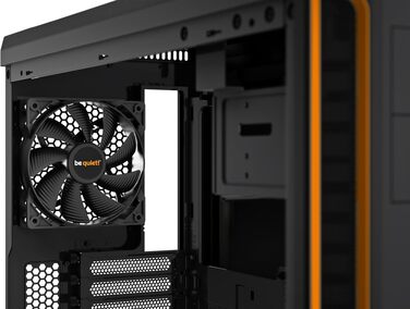 Корпус для ПК be quiet! Pure Base 600 Window Orange, 2 вентилятори Pure Wings 2, підтримка радіаторів до 360мм, загартоване скло