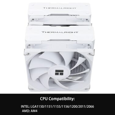 Thermalright Peerless Assassin 120 White ARGB - Кулер для CPU з 6 тепловими трубами та двома вентиляторами 120mm