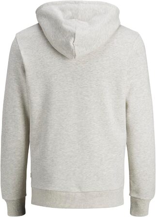 Чоловічий худі Jack & Jones Reg Fit з капюшоном та кишенею, White Melange (Shocking Orange), розмір XXL