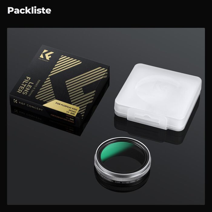 UV фільтр K&F Concept для Fujifilm X100 (X100F/X100S/X100T/X100V/X100VI) - захист об'єктива