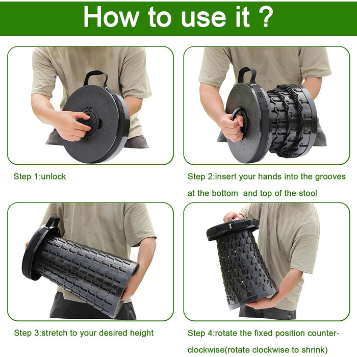 Складаний стілець Upgrade XXL з подушкою, чорний. Міцний, для дорослих, вантажопідйомність 1000 фунтів, для кемпінгу, подорожей та активного відпочинку