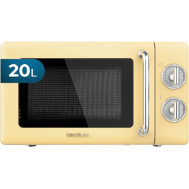 Мікрохвильова піч Cecotec Proclean 5110 Retro Blue, 20л, 700W, мікрохвилі з грилем, 8 програм, таймер 60 хв, функція розморожування, механічне керування, ретро дизайн