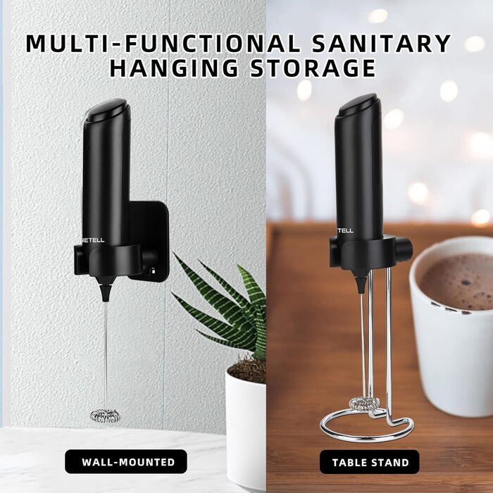 Електричний піноутворювач для молока WINETELL, USB-C, для лате, какао, матча, перезаряджається