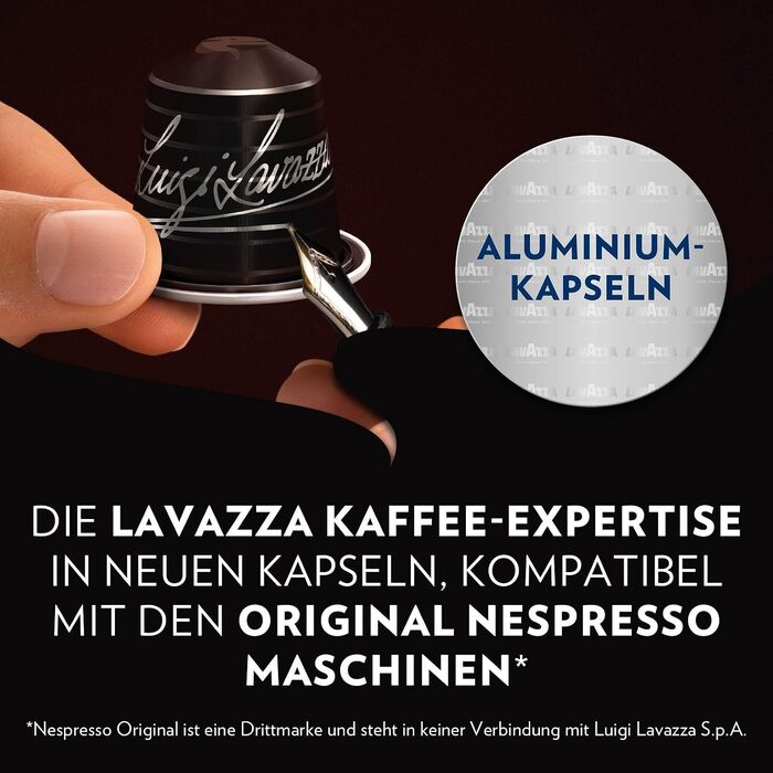 Кава в капсулах Lavazza Espresso Maestro Lungo Intenso для Nespresso Original, 100 шт, нотки какао та карамелі, інтенсивність 8/13