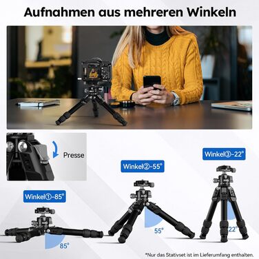 Штатив SIRUI AM-203S: компактний міні-штатив з алюмінію для DSLR, Vlogging, настільний, 15кг, 42см