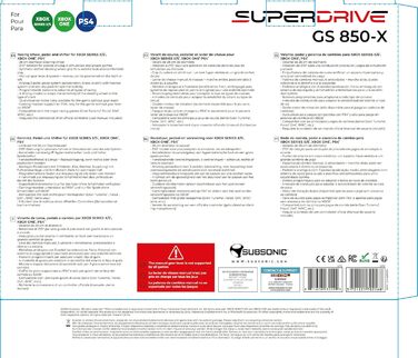 Руль для гонок Superdrive Gs850-X з ручним перемиканням передач, 3 педалі, пелюстки перемикання для Xbox Series X/S, PS4, Xbox One (програмований для всіх ігор)