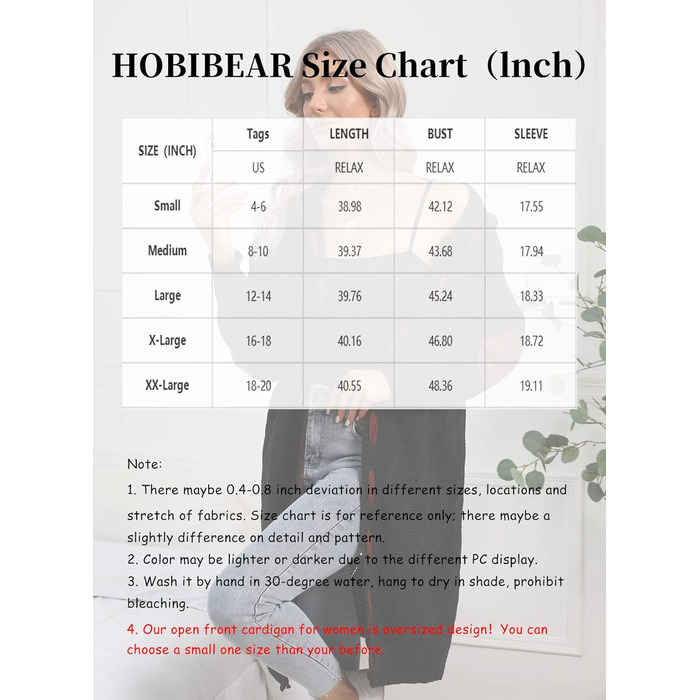 Кардиган жіночий HOBIBEAR Casual Oversized, теплий в'язаний, сірий, з V-подібним вирізом