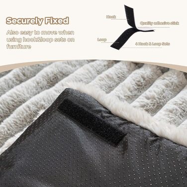 М'яке ліжко для собак Avont Flauschige, килимок-подушка для собак та котів знімний та пральний чохол, антиковзаюче дно, велике/світло-сірий, 105 x 18 x 95 см