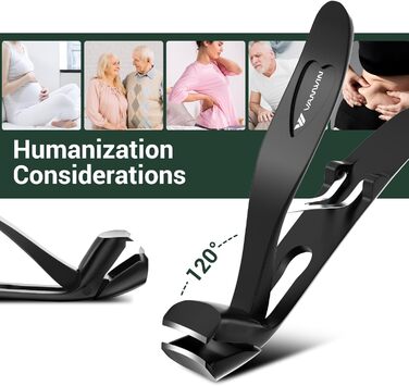 Набір для стрижки нігтів (3 шт.) з контейнером, нержавіюча сталь, для товстих нігтів