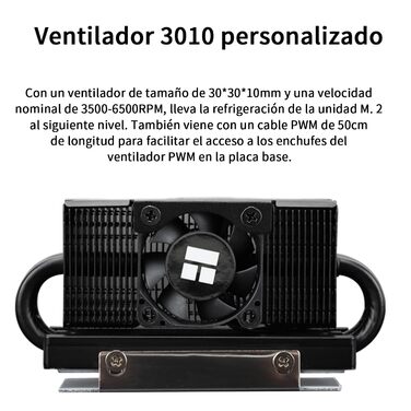 Охолоджувач SSD Thermalright HR10 2280 PRO BLACK: Радіатор з 2 тепловими трубами, для настільних ПК