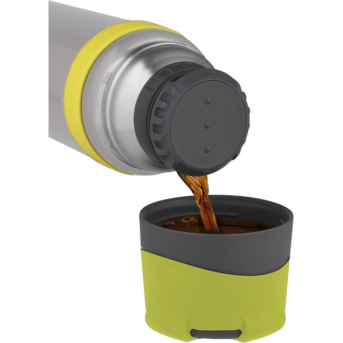 Термос Mattschwarze Ultimate Flask (900 мл), чорний матовий, з нержавіючої сталі, для гарячих та холодних напоїв, з герметичним кришкою, (Gun Metal)