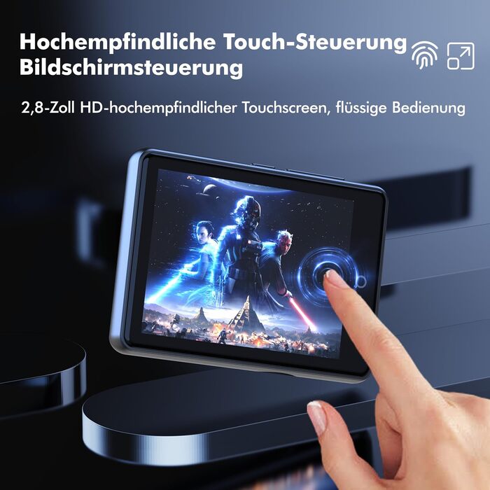 Дитячий MP3-плеєр з Bluetooth 5.3 та динаміком, 2.8