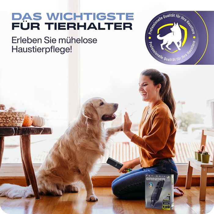 Електричний точилка для собачих кігтів з LED-підсвічуванням. Точилка для кігтів собак, фіолетового кольору.