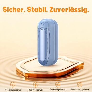 Електричні грілки для рук 2 шт. 7000mAh з 3 рівнями нагріву, портативні магнітні грілки для рук, подарунок на зиму для жінок та чоловіків (2 шт. блакитні)