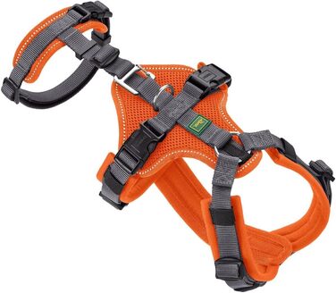 Нашийник для собак Maldon, розмір S-M, оранжево-сірий