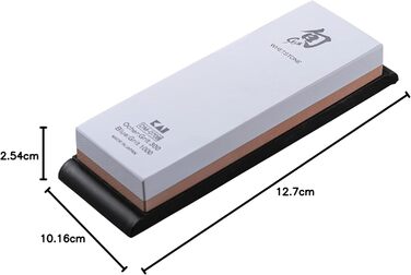 Шліфувальний камінь Kai Shun Kombi 300/1000 для заточування ножів - Японський грубий та точний шліф, розмір 18.4 x 6.2 x 2.8 см