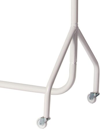 The Shopfitting Shop Clothes Rail 90 cm long x 1.5 m high, robust, 32 mm steel pipe, White