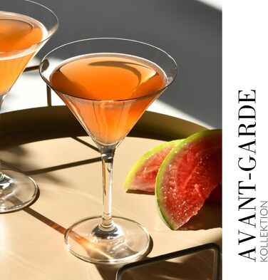 Набір коктейльних склянок Krosno Martini Glass | 6 шт. | 240 мл | Avant Garde | Для дому, ресторанів та свят | Можна мити в посудомийній машині