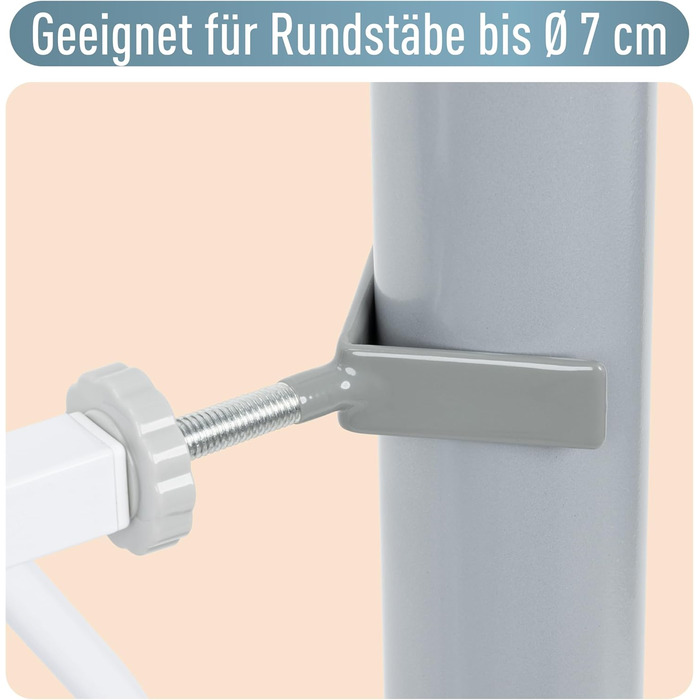 Захист для сходів ib style Berrin - сітка для дітей та собак, без свердління, металева, чорна, ширина 67-75 см (Y-адаптер (2 шт.))